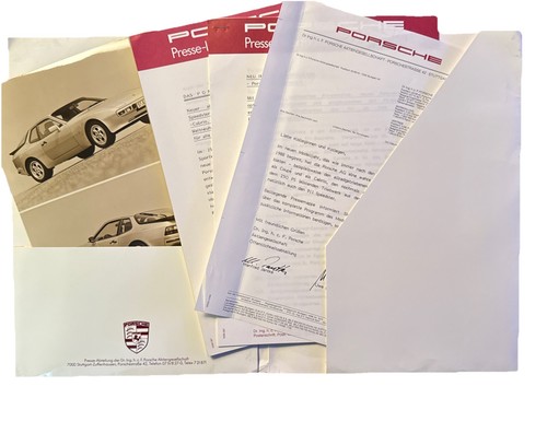 Porsche pressemappe 1989 911 - pressemappe,